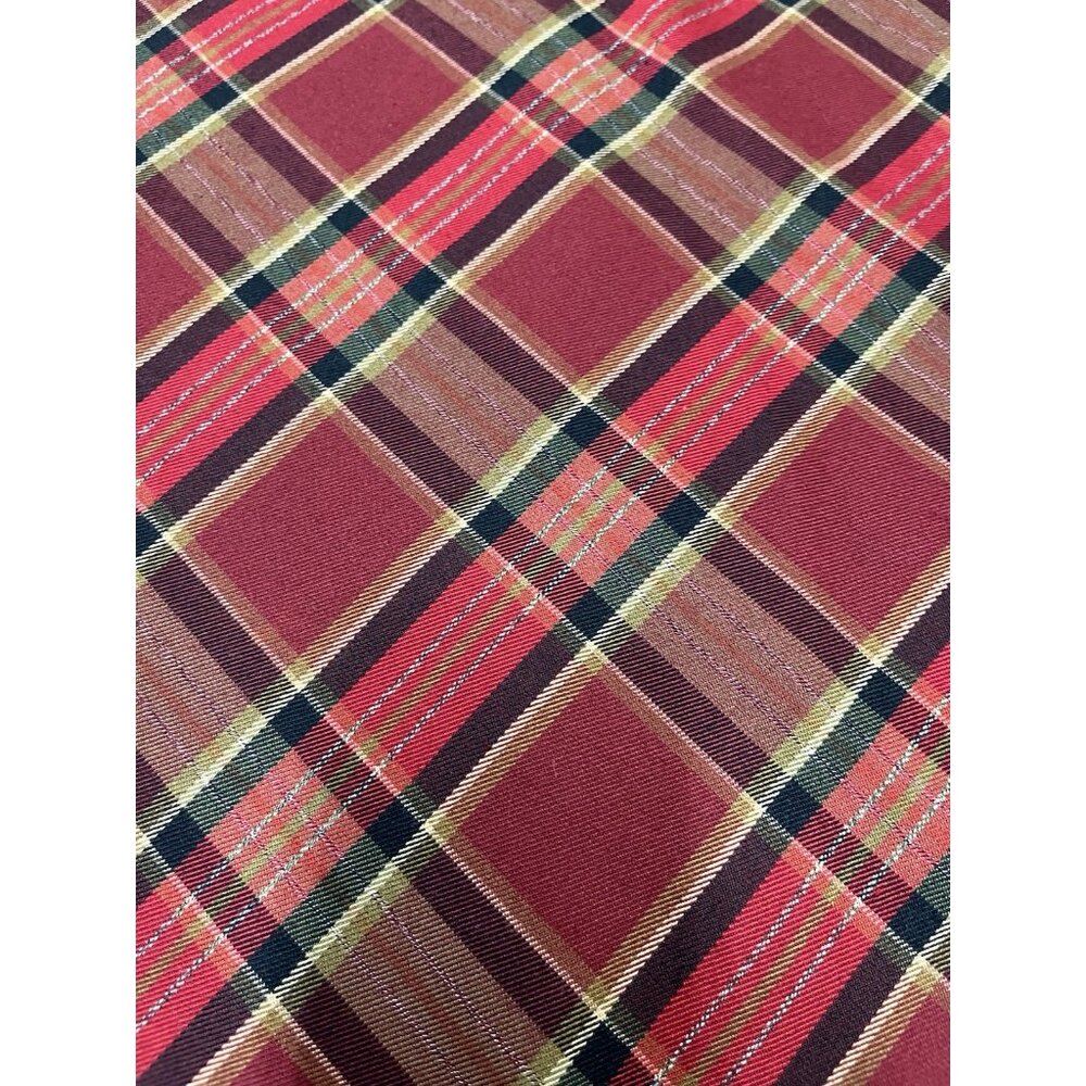 Vintage Y2K Requirements Skirt Women 6 Burgundy Plaid Maxi Preppy Dark Academia - Picture 6 of 11